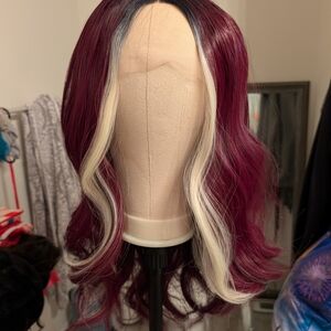 Martini Wigs Burgundy and Blonde Wig